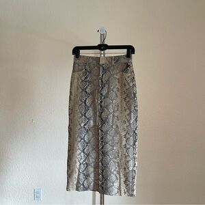 Zara Snakeskin Pencil Skirt